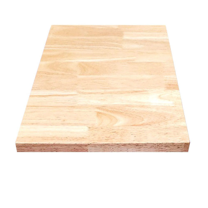 Top view of butcher block worktop for salon cart