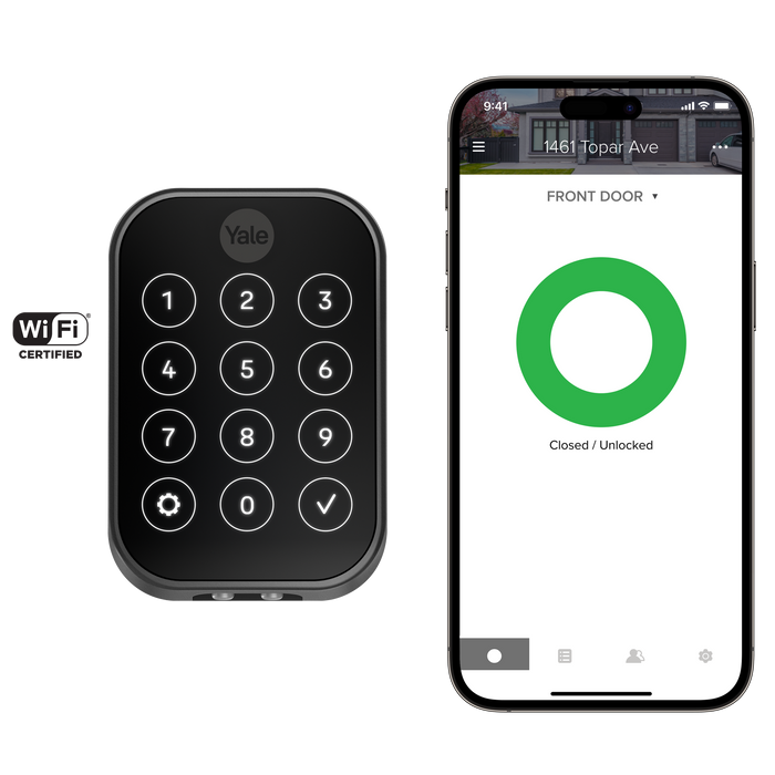 Marketing image of the Yale Pro 2 Key-Free Touchscreen Lock – Wi-Fi | YRD654-WF1