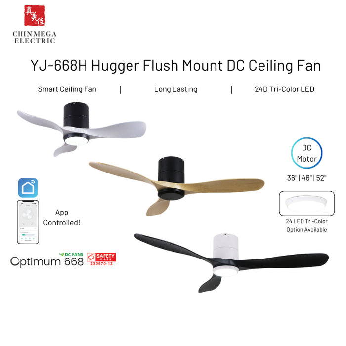 Youkain Optimum YJ-668H Hugger DC Ceiling Fan 36" - 52"